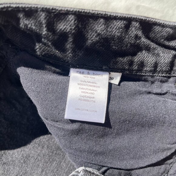 Rag & Bone Dre Slim Boyfriend Jeans, Black - Size 29 - Picture 13 of 16